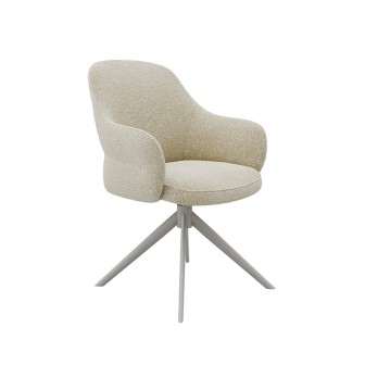 Eetkamerstoel Bern - Naturel - Boucle - Taupe Frame