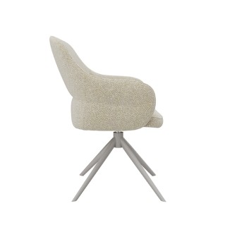 Eetkamerstoel Bern - Naturel - Boucle - Taupe Frame
