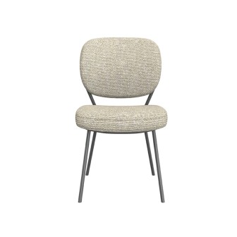 Eetkamerstoel Singapore - Naturel - Boucle - Black Frame