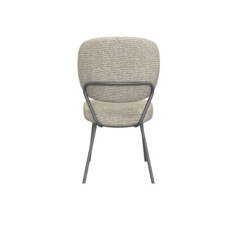 Eetkamerstoel Singapore - Naturel - Boucle - Black Frame