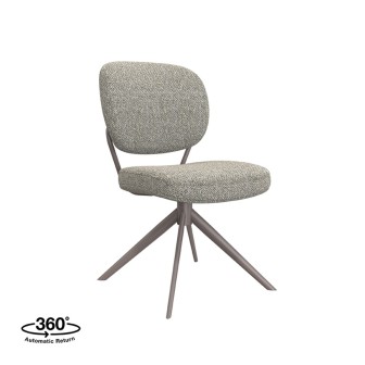 Eetkamerstoel Geneva - Truffel grijs - Boucle - Bronze Frame