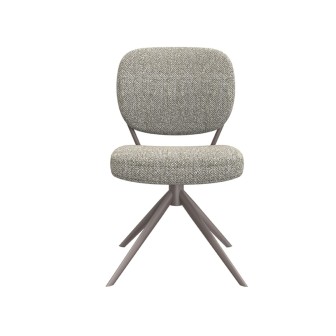 Eetkamerstoel Geneva - Truffel grijs - Boucle - Bronze Frame