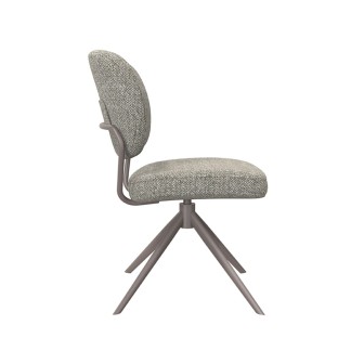 Eetkamerstoel Geneva - Truffel grijs - Boucle - Bronze Frame