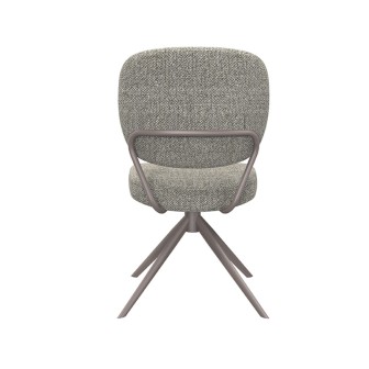 Eetkamerstoel Geneva - Truffel grijs - Boucle - Bronze Frame