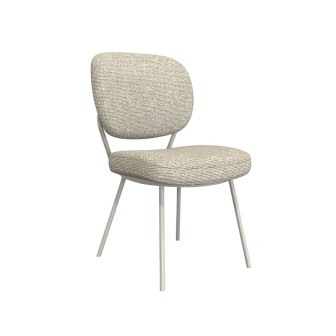 Eetkamerstoel Singapore - Naturel - Boucle - Taupe Frame
