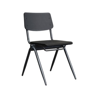 Eetkamerstoel Solid - Zwart - Hout - Black Frame