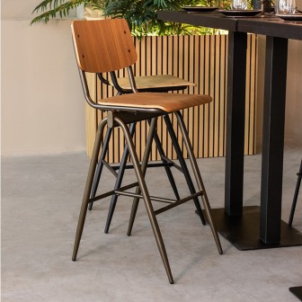 Barkruk Solid - Walnoot - Hout - Zithoogte 86