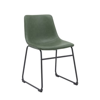 Eetkamerstoel Risto - Hunter - PU-Leder - Black Frame