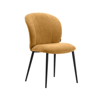 Eetkamerstoel Vino - Mustard - Elite - Black Frame