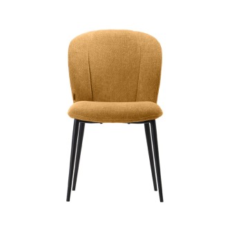 Eetkamerstoel Vino - Mustard - Elite - Black Frame