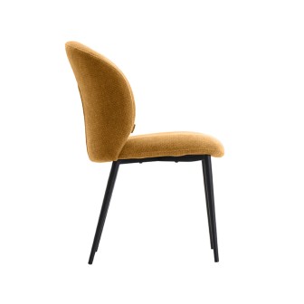Eetkamerstoel Vino - Mustard - Elite - Black Frame