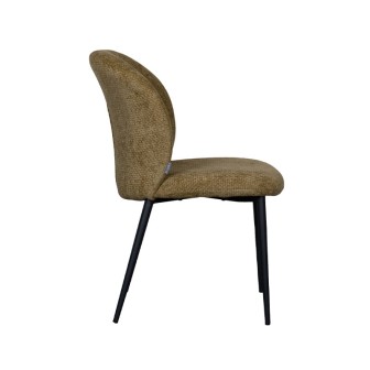 Eetkamerstoel Vino - Mustard - Elite - Black Frame