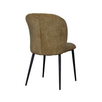 Eetkamerstoel Vino - Mustard - Elite - Black Frame