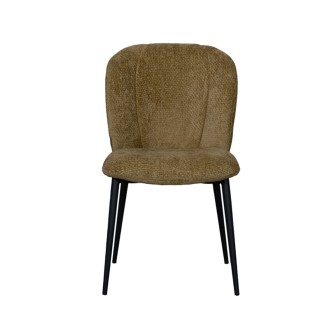 Eetkamerstoel Vino - Mustard - Elite - Black Frame