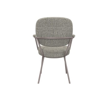 Eetkamerstoel Lausanne - Truffel grijs - Boucle - Bronze Frame