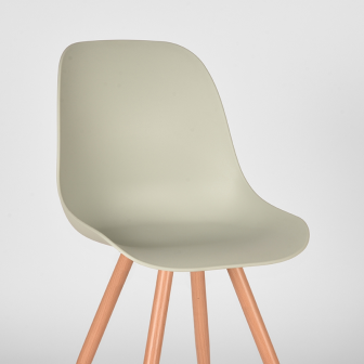 Eetkamerstoel Rimini - Breeze - Kunststof - Oak Metal Woodcover