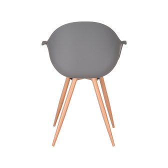Eetkamerstoel Parma - Antraciet - Kunststof - Oak Metal Woodcover