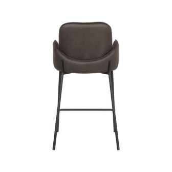 Barkruk Jari - Antraciet - Microfiber - Zithoogte 65