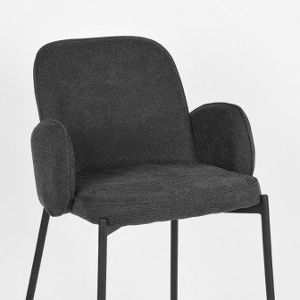 Barkruk Jari - Antraciet - Weave - Zithoogte 65