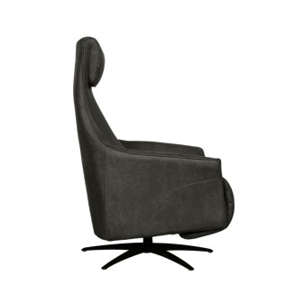 Fauteuil Lund - Antraciet - Micro Suede - One Size