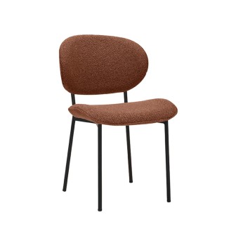 Eetkamerstoel Senn - Coral - Boucle - Black Frame