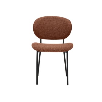 Eetkamerstoel Senn - Coral - Boucle - Black Frame
