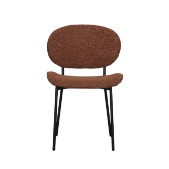 Eetkamerstoel Senn - Coral - Boucle - Black Frame