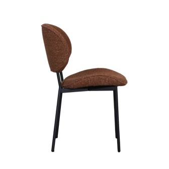 Eetkamerstoel Senn - Coral - Boucle - Black Frame