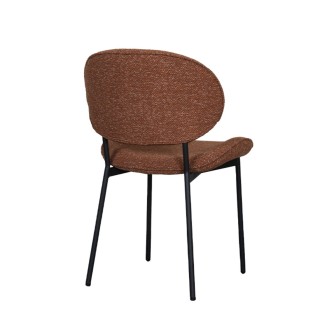 Eetkamerstoel Senn - Coral - Boucle - Black Frame