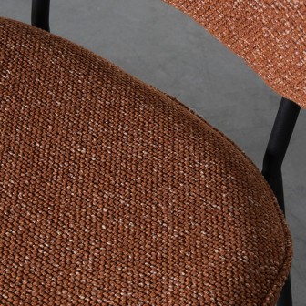 Eetkamerstoel Senn - Coral - Boucle - Black Frame