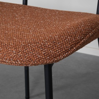 Eetkamerstoel Senn - Coral - Boucle - Black Frame