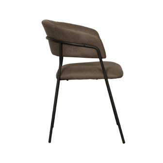 Eetkamerstoel Luuk - Moss - Micro Suede - Black Frame