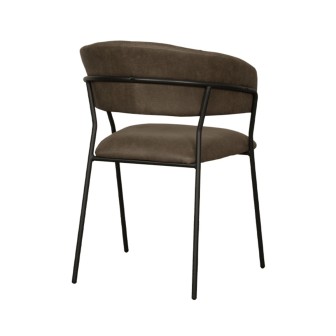 Eetkamerstoel Luuk - Moss - Micro Suede - Black Frame