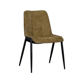 Eetkamerstoel Noor - Mustard - Elite - Black Frame