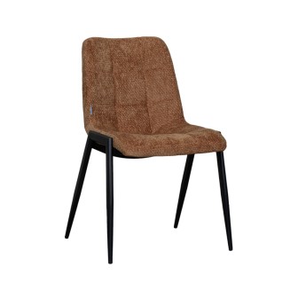 Eetkamerstoel Noor - Cognac - Elite - Black Frame