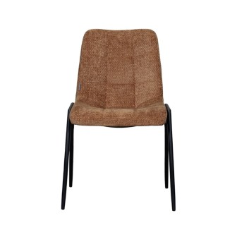 Eetkamerstoel Noor - Cognac - Elite - Black Frame