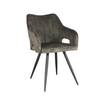 Eetkamerstoel Noud - Hunter - Velours - Black Frame