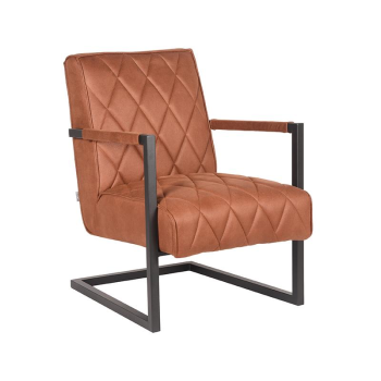 Fauteuil Denmark - Cognac - Microfiber