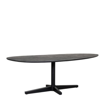 Eetkamertafel Rosie - Zwart - Mangohout - 260x110 cm