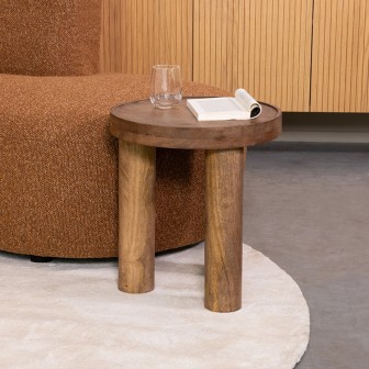 Bijzettafel Elly - Nature - Mangohout - 42 cm