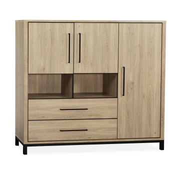 Wandkast Merlijn | 3 deurs | Lamulux Old Oak