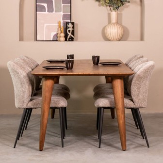 Eetkamertafel Fly - Nature - Mangohout - 190x100 cm