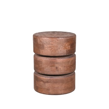 Bijzettafel Milly - Espresso - Mangohout - 35 cm