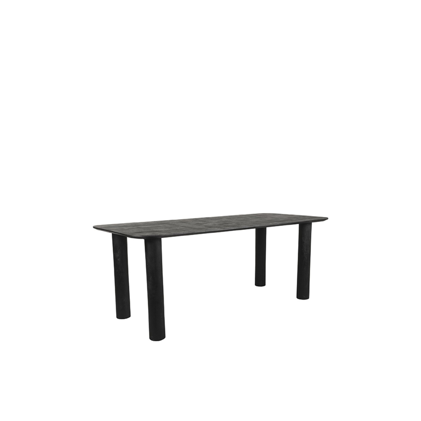 Eetkamertafel Lucy - Zwart - Mangohout - 200x90 cm