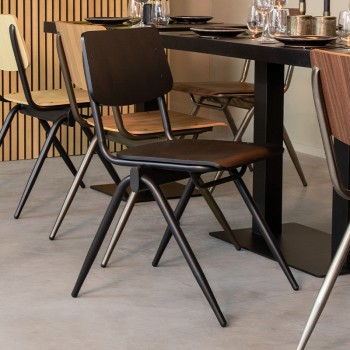 Eetkamerstoel Solid - Zwart...