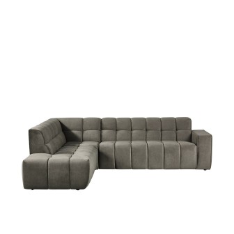 Hoekbank Valentino | Taupe | - Links Voorstaand