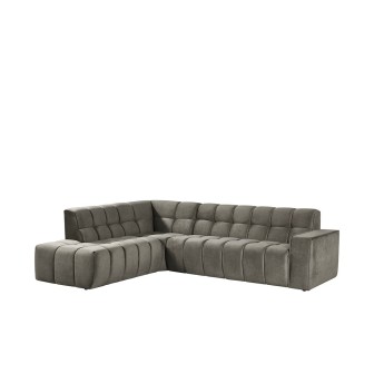 Hoekbank Valentino | Taupe | - Links Voorstaand