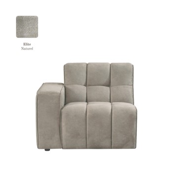 Actie - Bank Valentino - Naturel - Elite - 1,5-Zits Arm Links Voorstaand