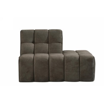 Actie - Bank Valentino - Taupe - Cosmo - Ottomane Rechts Voorstaand