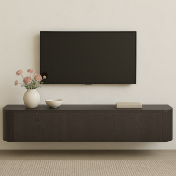Tv-kast Novero | Zwevend | Espresso | 180cm
